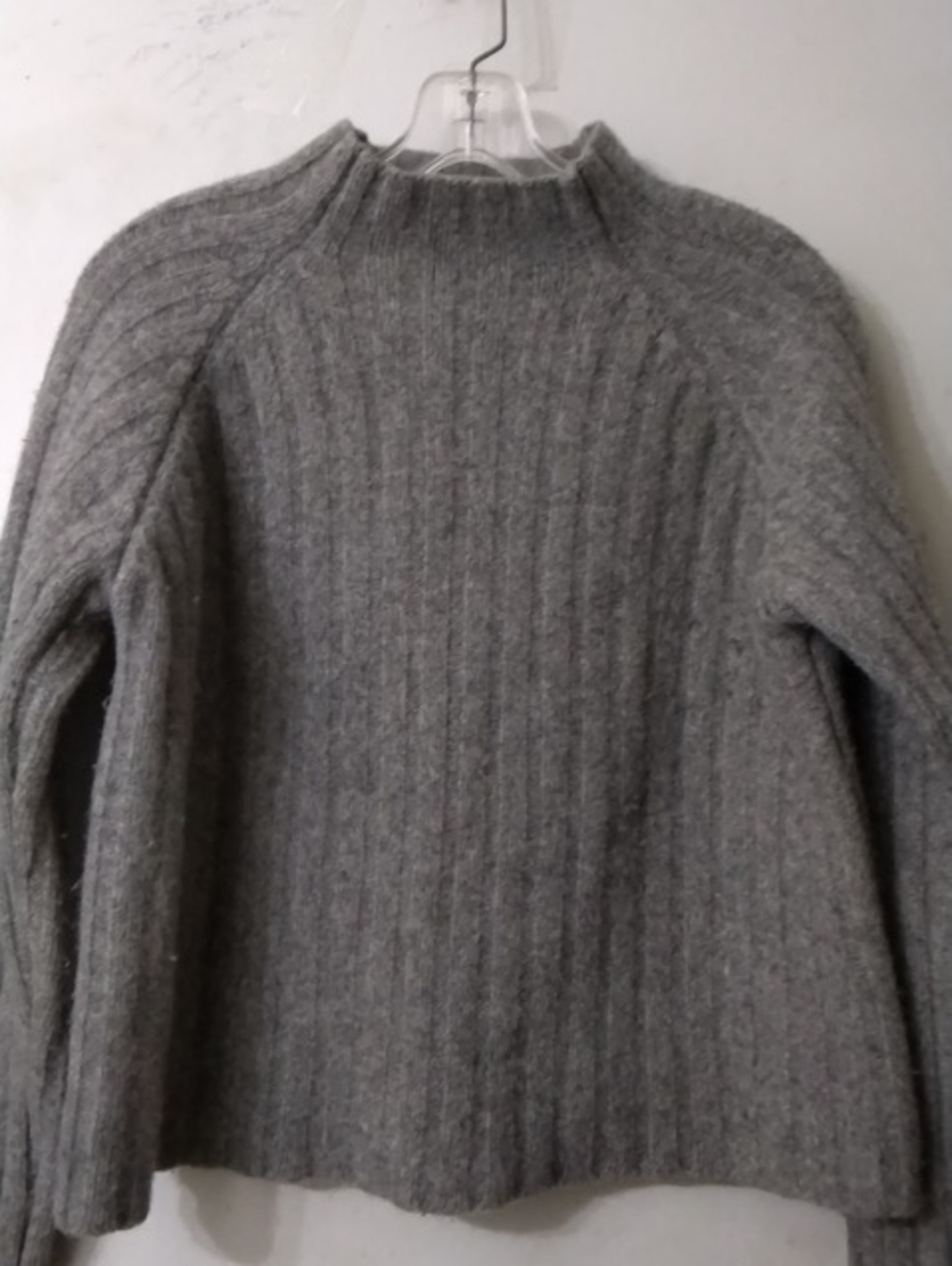 J.Crew Classic Crewneck Ribbed Women's Sweater - Gray Size Med/Large